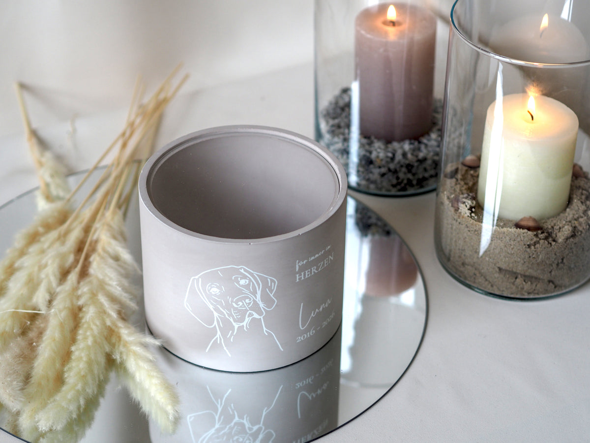 Tierurne Pura als Windlicht – 1,2 Liter Volumen