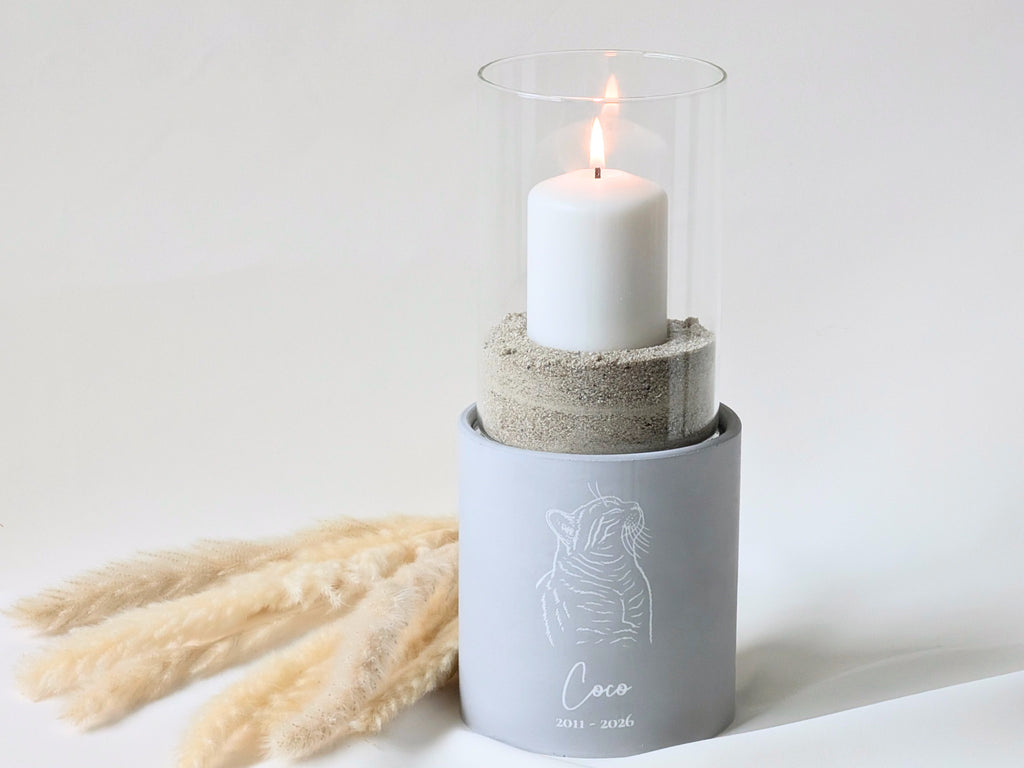 Tierurne Pura als Windlicht – 800 ml Volumen