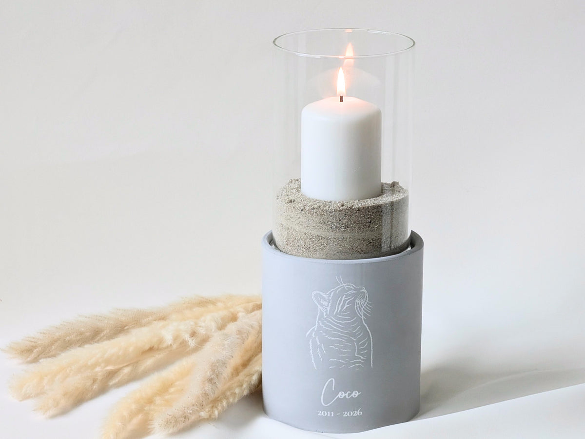 Tierurne Pura als Windlicht – 800 ml Volumen