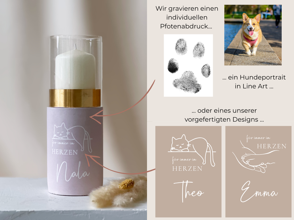 Tierurne Vero als Windlicht - 200 ml Volumen
