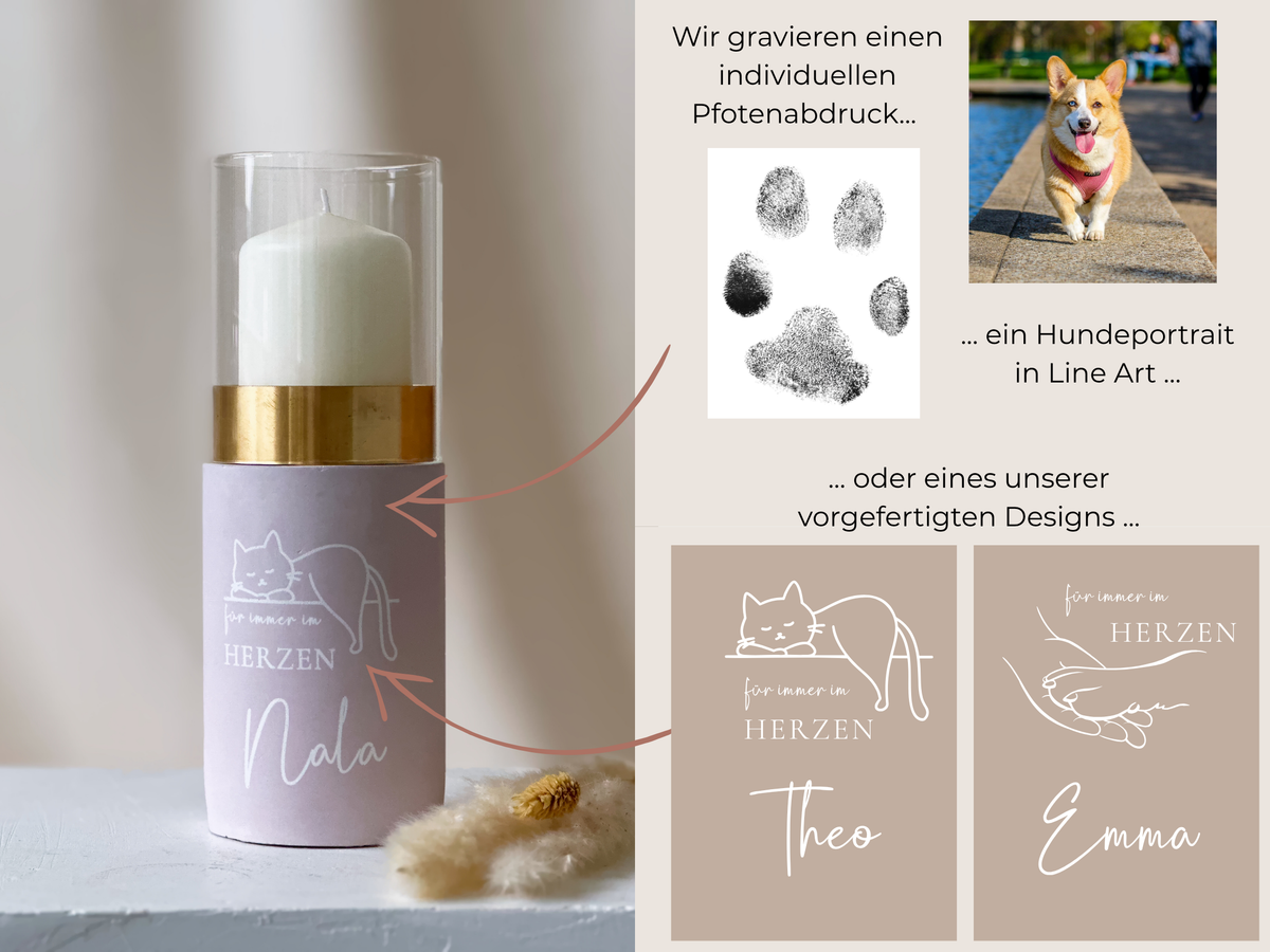 Tierurne Vero als Windlicht - 200 ml Volumen