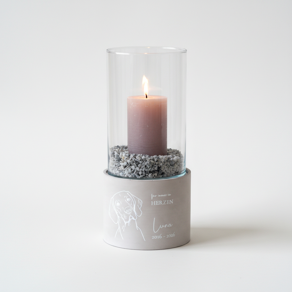 Tierurne Pura als Windlicht – 1,2 Liter Volumen