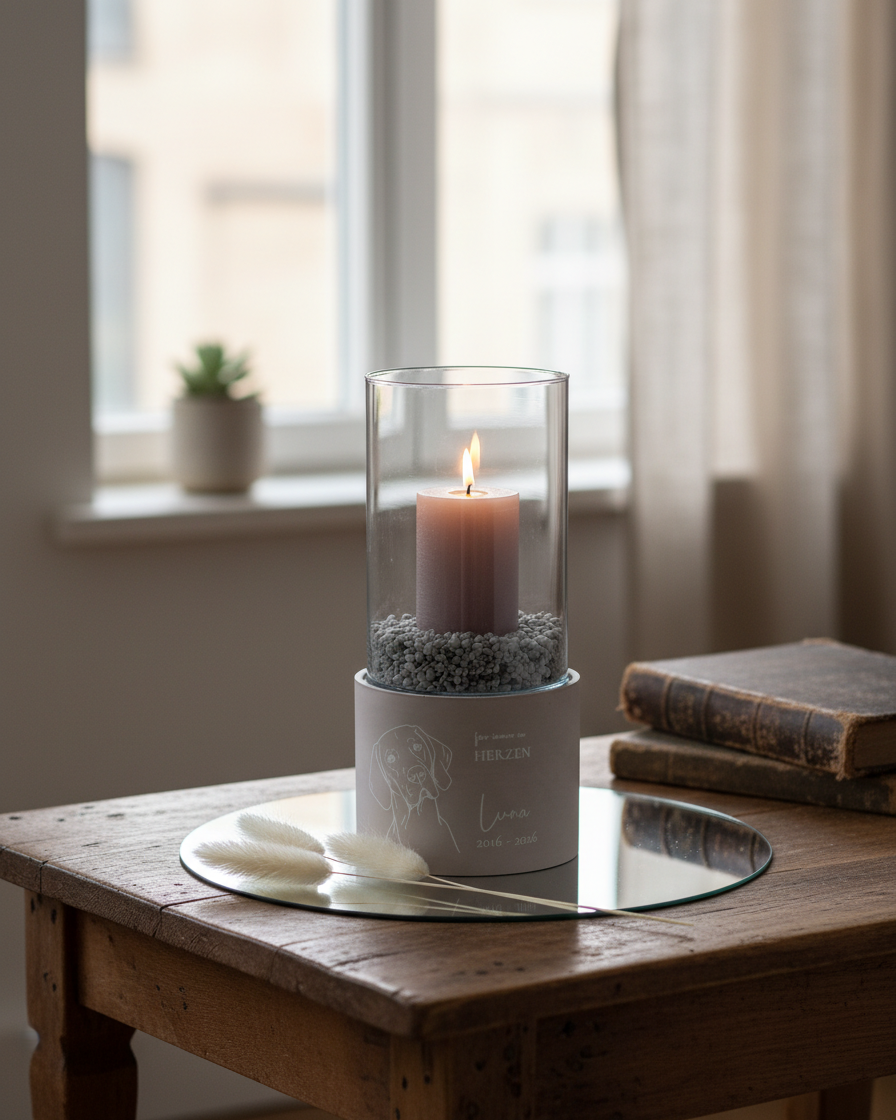 Tierurne Pura als Windlicht – 1,2 Liter Volumen