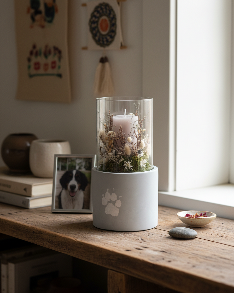Tierurne Pura als Windlicht – 2 Liter Volumen